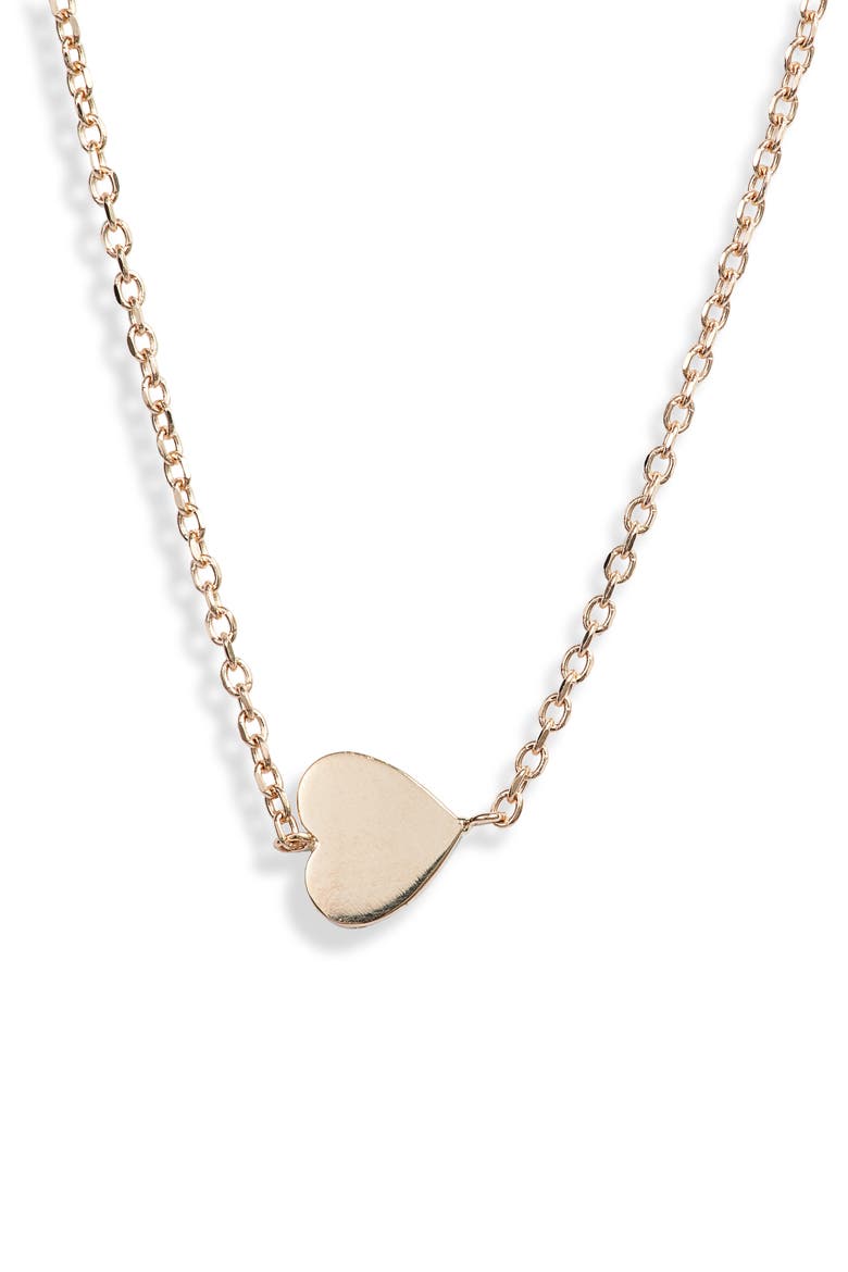 Love Letter Heart Pendant Necklace, Main, color, GOLD