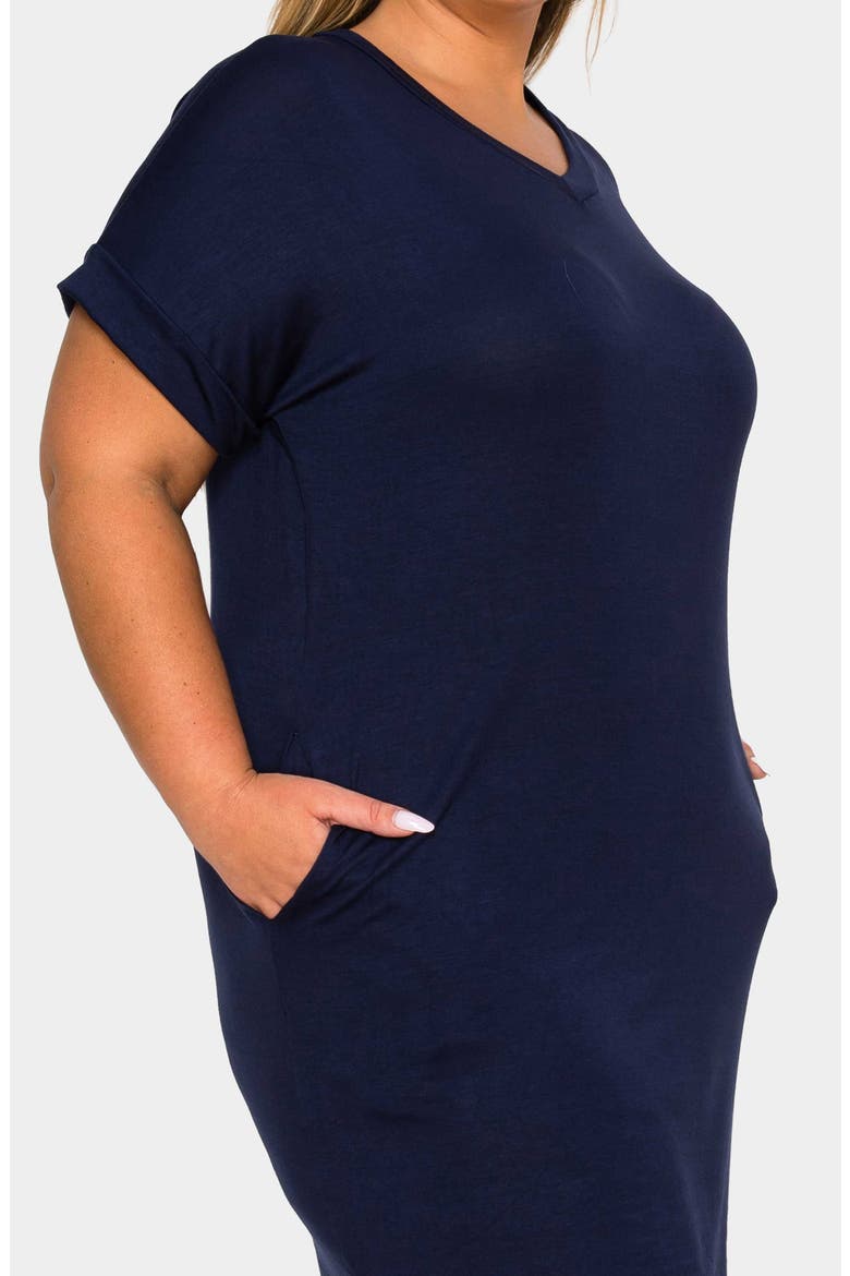 Mia Everyday T-Shirt Dress, Alternate, color, NAVY