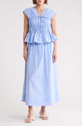 Ellen Tracy Stripe Drawstring A-Line Skirt