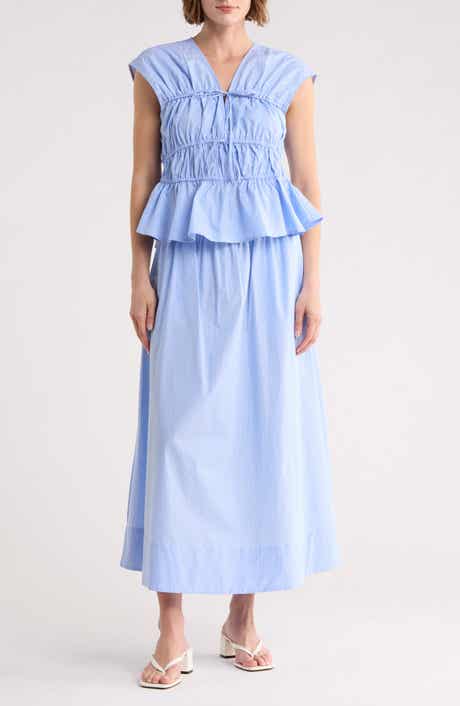 Ellen Tracy Stripe Drawstring A-Line Skirt