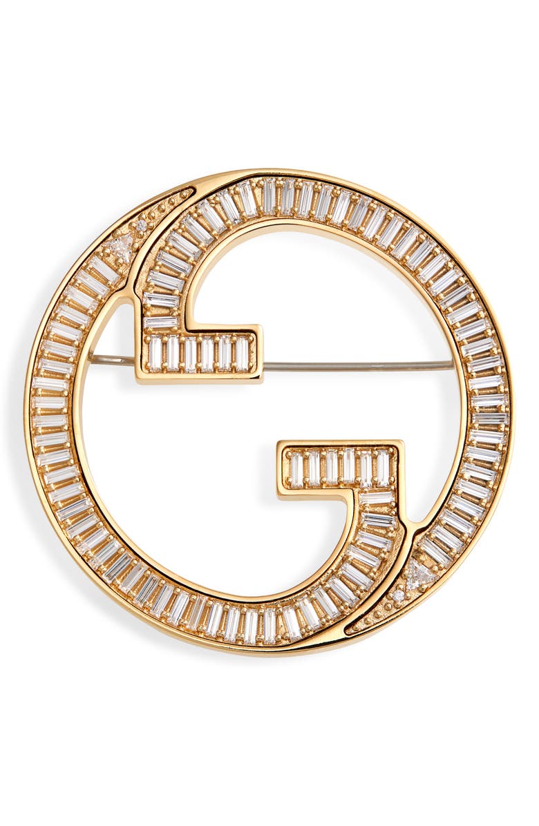 Gucci Blondie Crystal Brooch, Main, color,