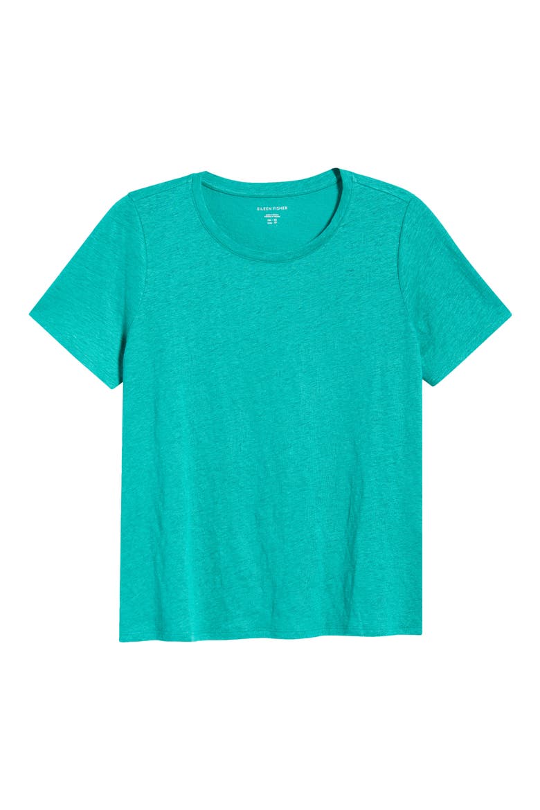 Organic Linen Crewneck T-Shirt, Alternate, color, SSTAR
