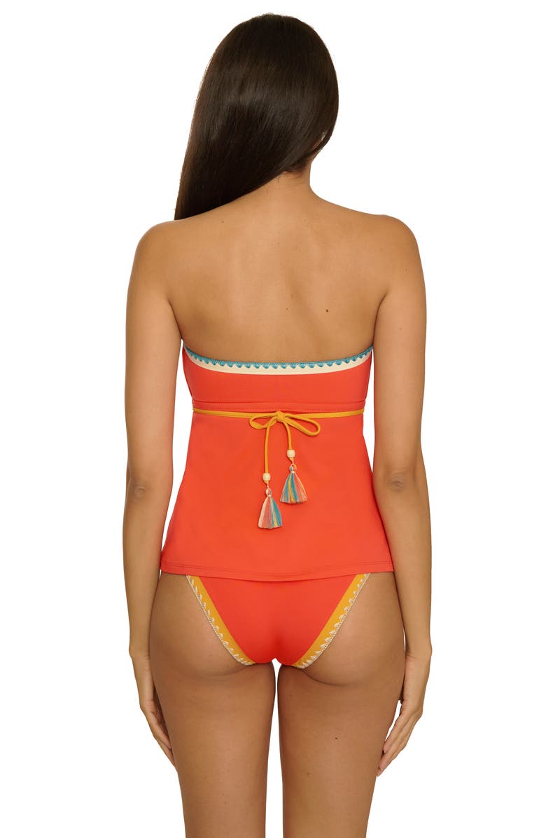 Lucky Brand Avila Bandeau Tankini Top, Alternate, color, Scarlet