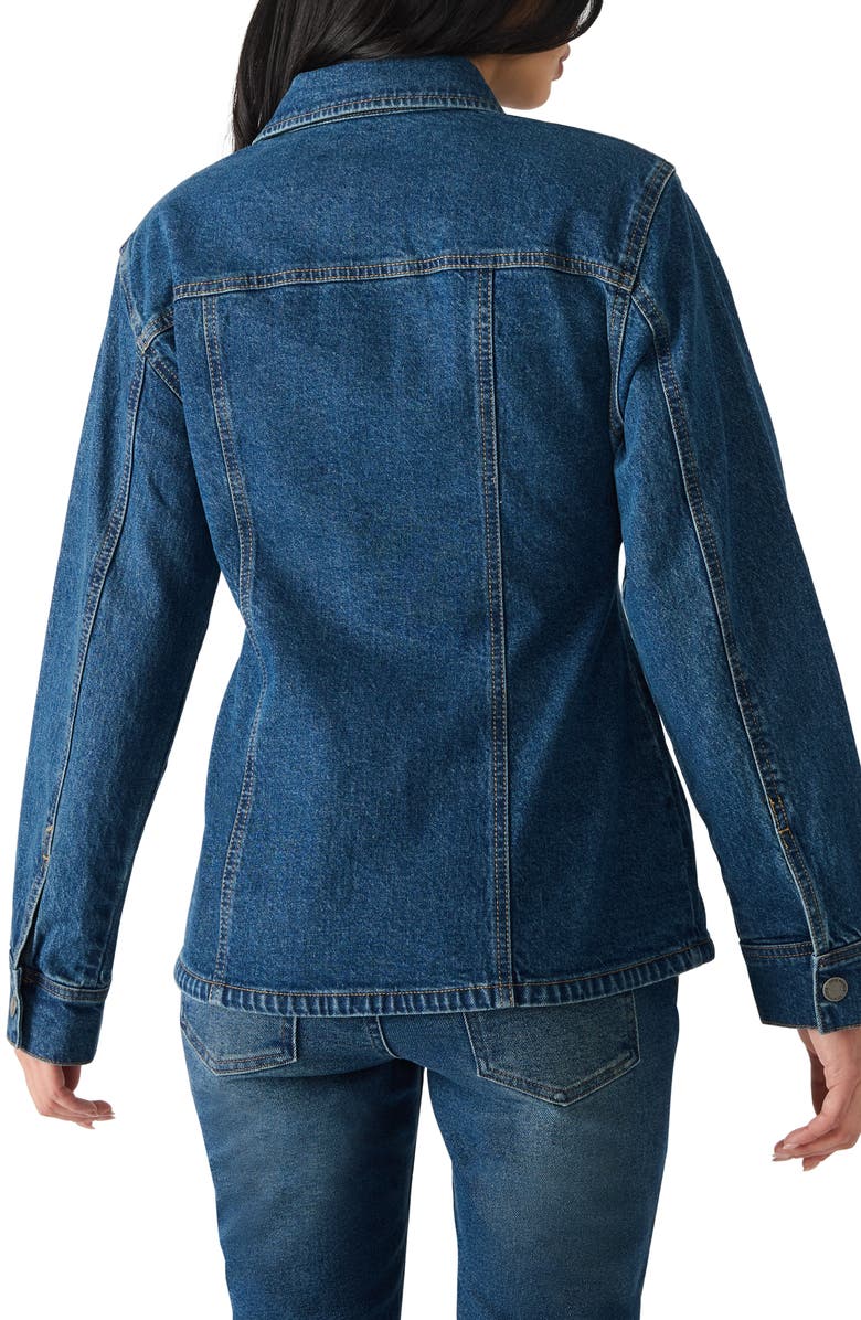 Steve Madden Parc Denim Jacket, Alternate, color, Midnight Blue