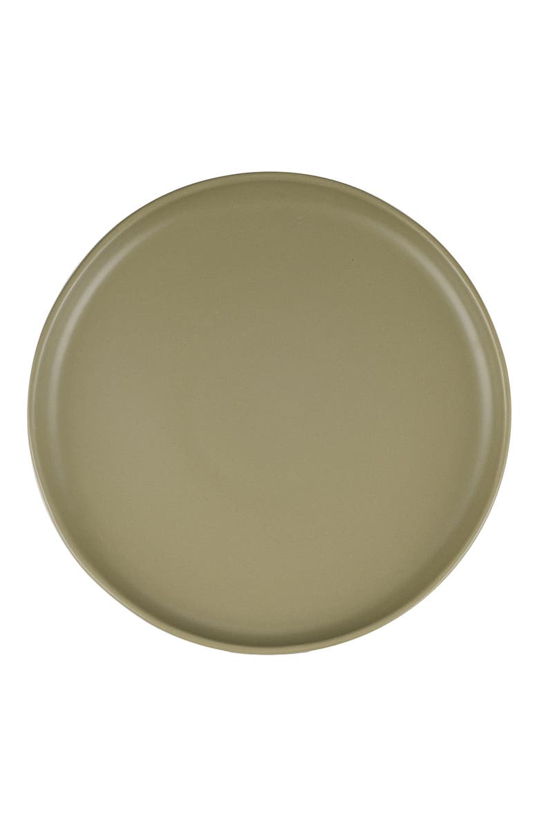 Stone Lain Tom Stoneware 4-Piece Dinner Plate Set, Alternate, color, Olive