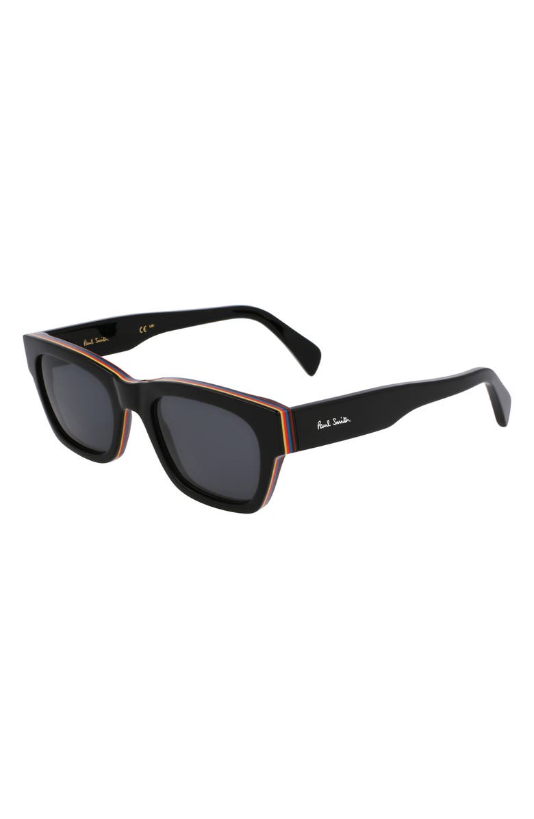 Paul Smith Loxham 52mm Modified Rectangular Sunglasses, Alternate, color, Black Multi Stripes