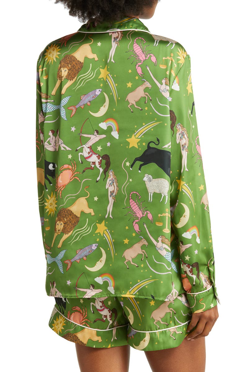 Karen Mabon Zodiac Green Short Pajamas, Alternate, color,