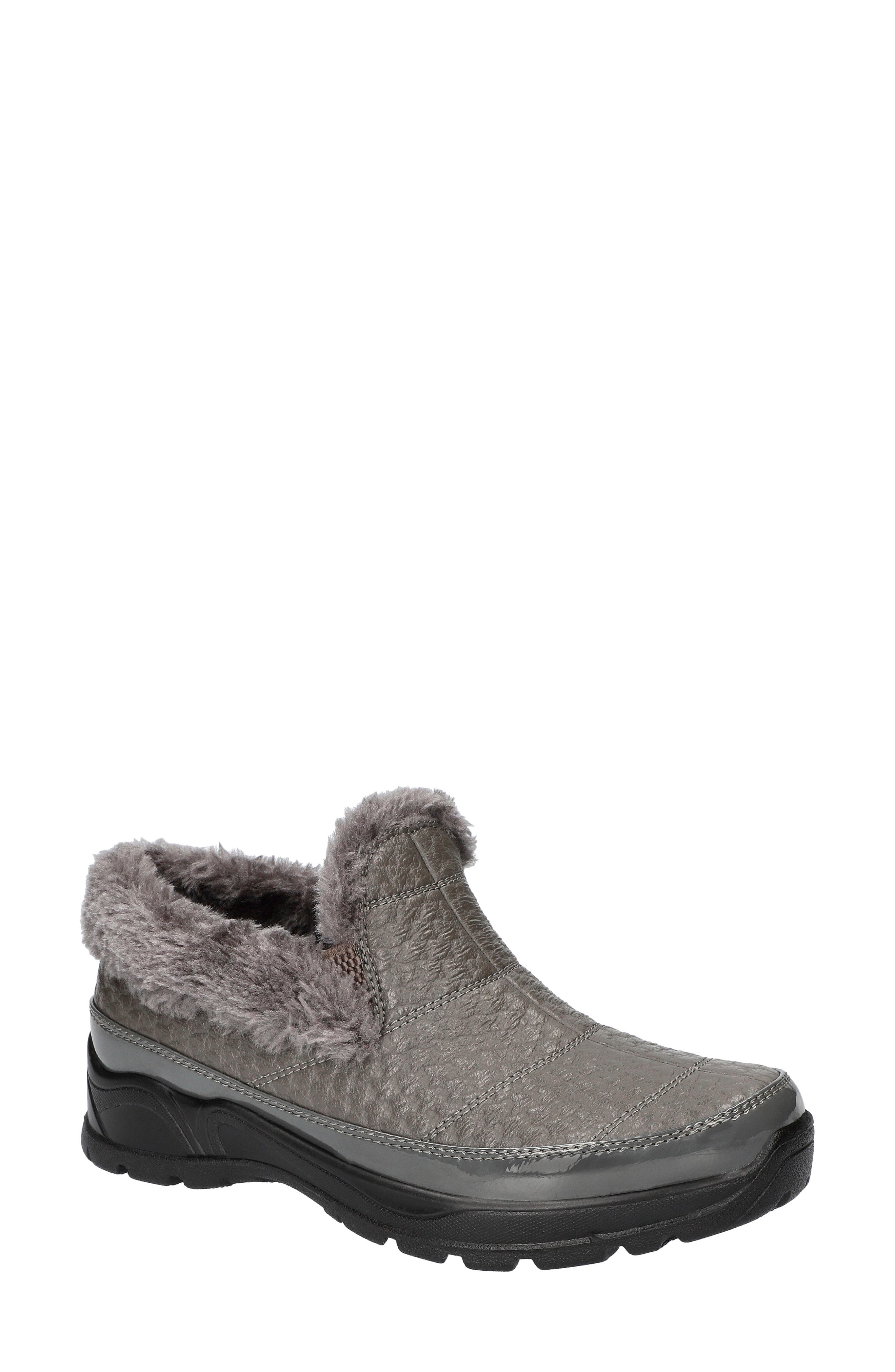 EASY STREET Flurry Waterproof Faux Fur Bootie in Grey 