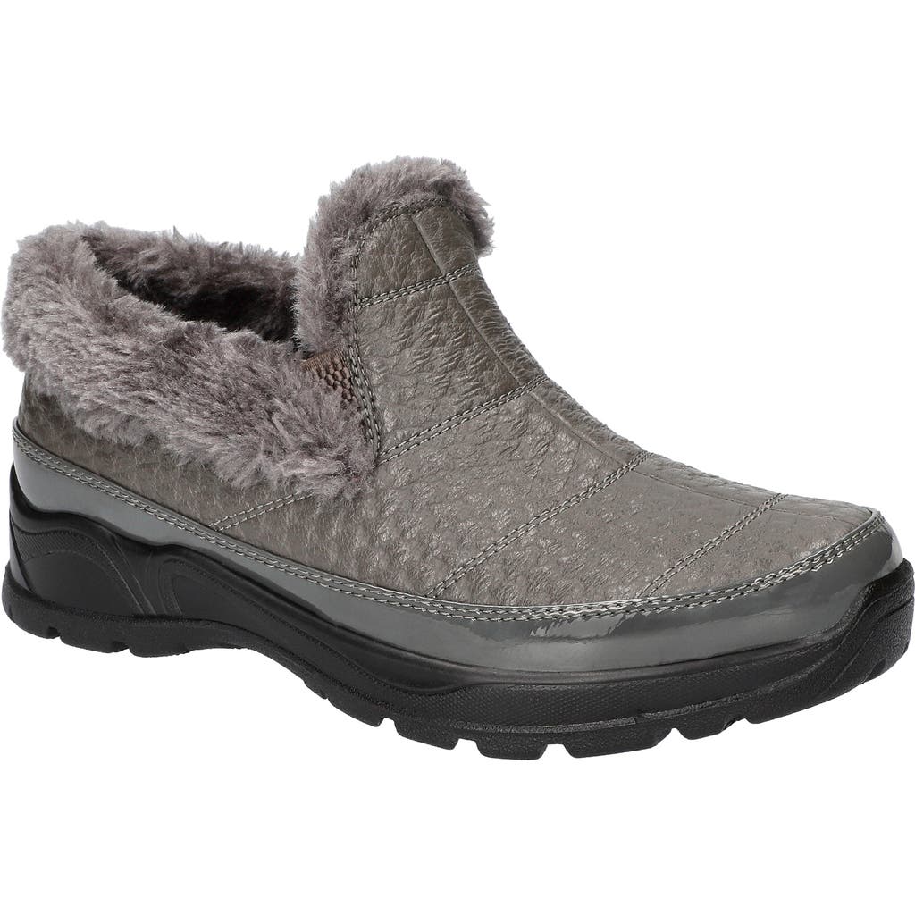 EASY STREET Flurry Waterproof Faux Fur Bootie in Grey