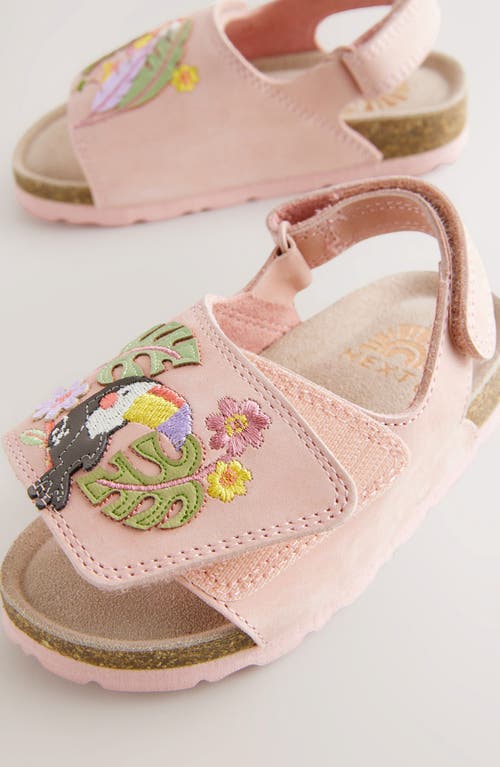 Next Kids' Embroidered Sandal In Pink