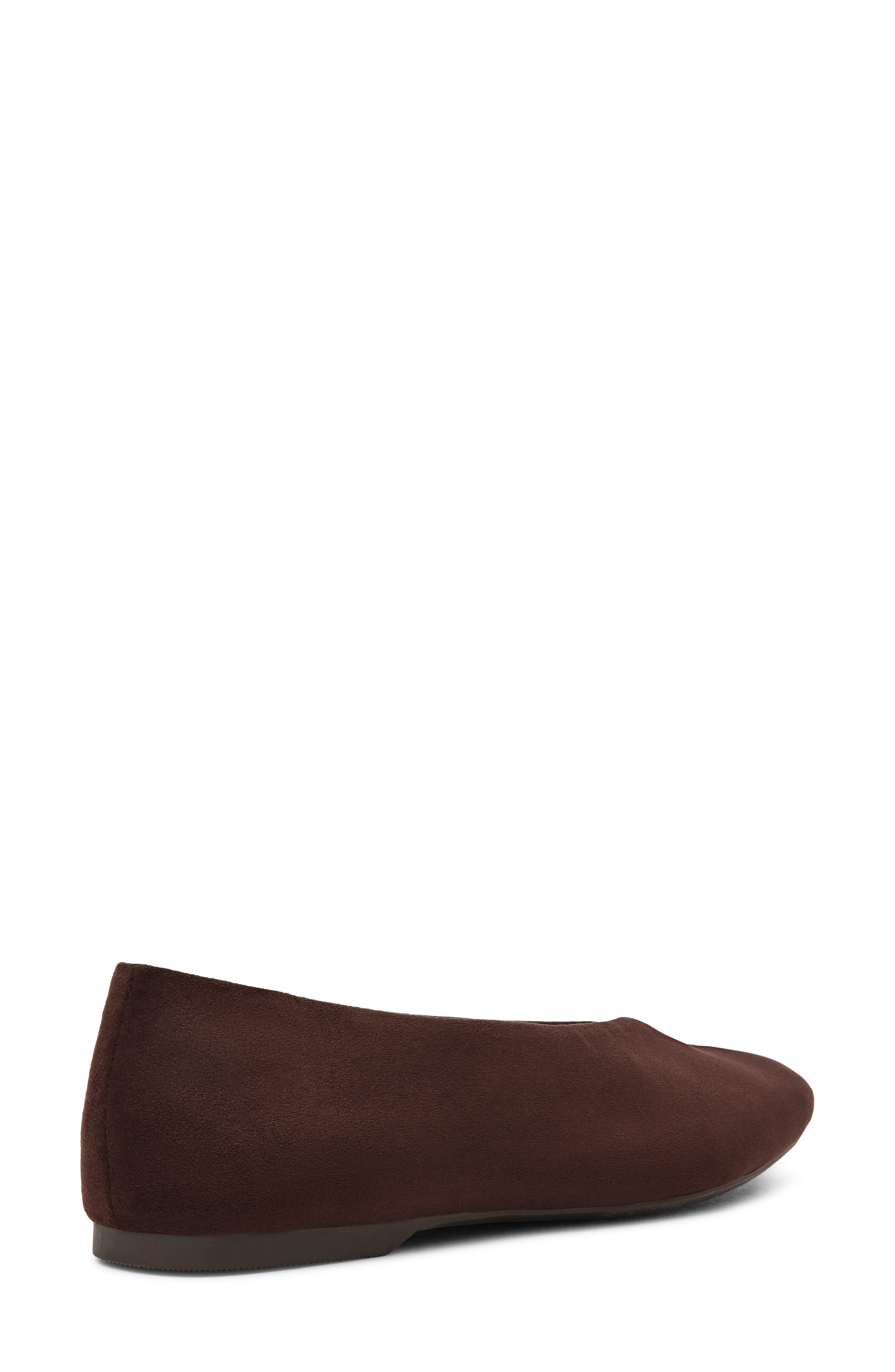 Mellina Faux Leather Flat, Alternate, color, CHOCOLATE