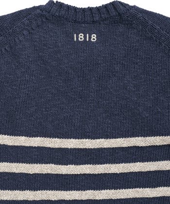 Mariner Stripe Cotton & Linen Crewneck Sweater