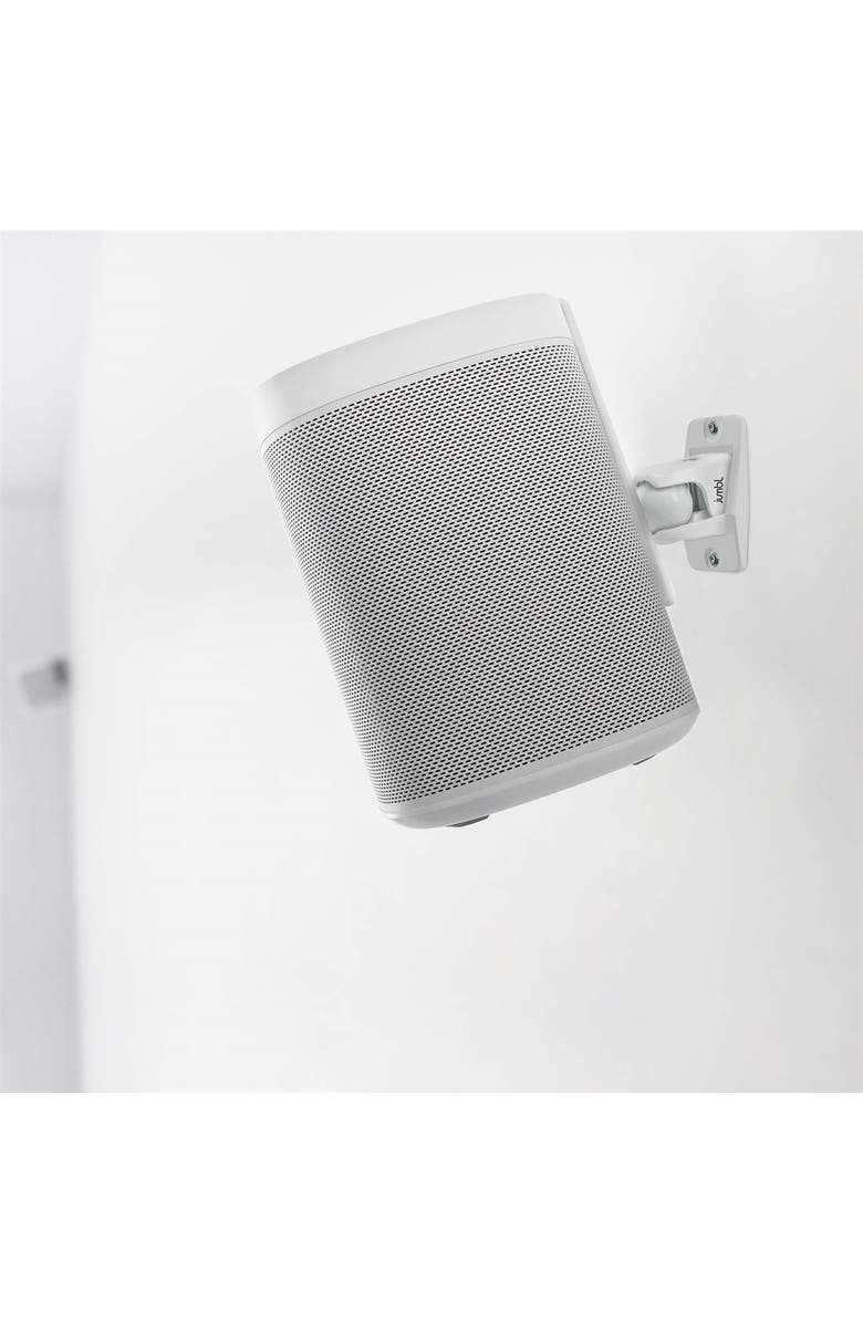Jumbl ProGrip Ultra Stainless Steel Adjustable Speaker Wall Mount Brackets, Alternate, color, White
