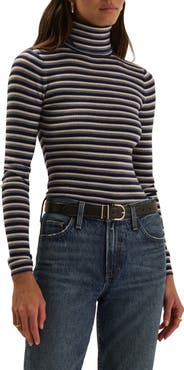 Favorite Daughter Amelia Rib Merino Wool Turtleneck Top