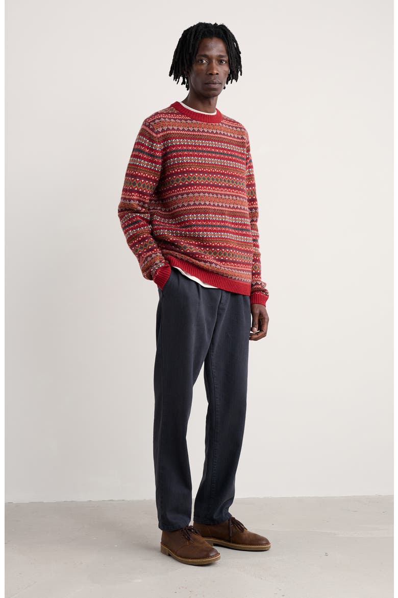 Halyard Fair Isle Lambswool Blend Crewneck Sweater, Alternate, color, SPARNON ACER
