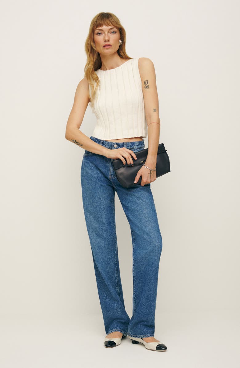 Val Baggy Distressed Straight Leg Jeans