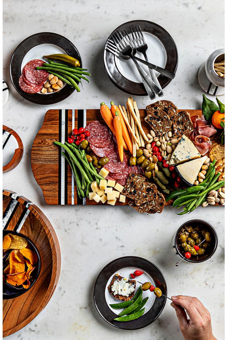 Stonewood Stripe Serving Board, Alternate, color, BROWN MULTI