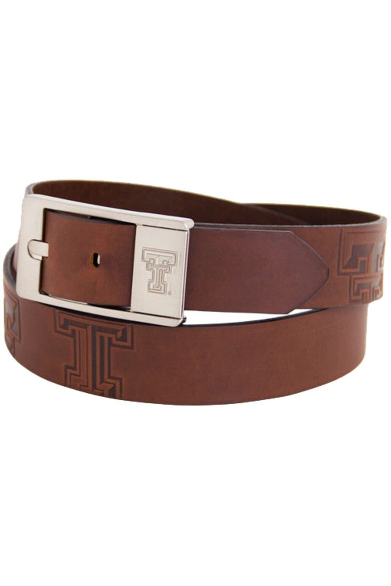 Texas Tech Red Raiders Brandish Leather Belt - Brown, Main, color, Brown