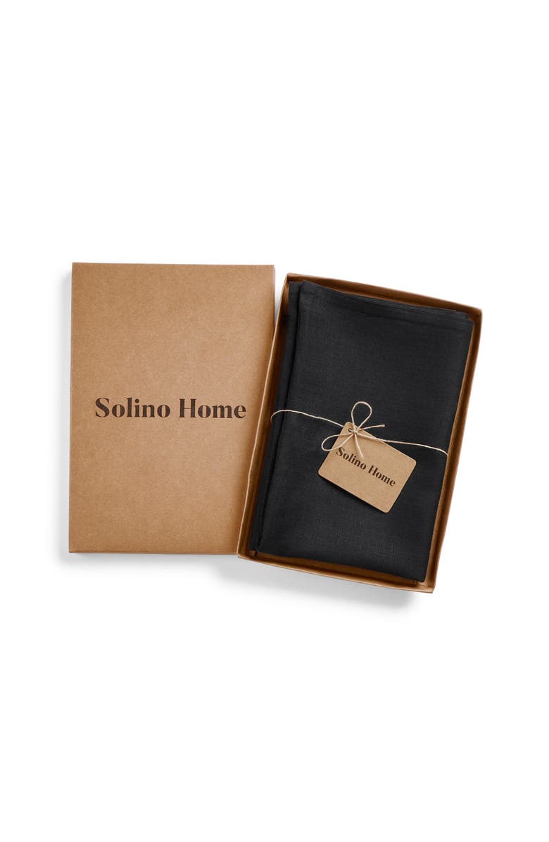 Solino Home Linen Pillow Cover - Montauk, Alternate, color, Black