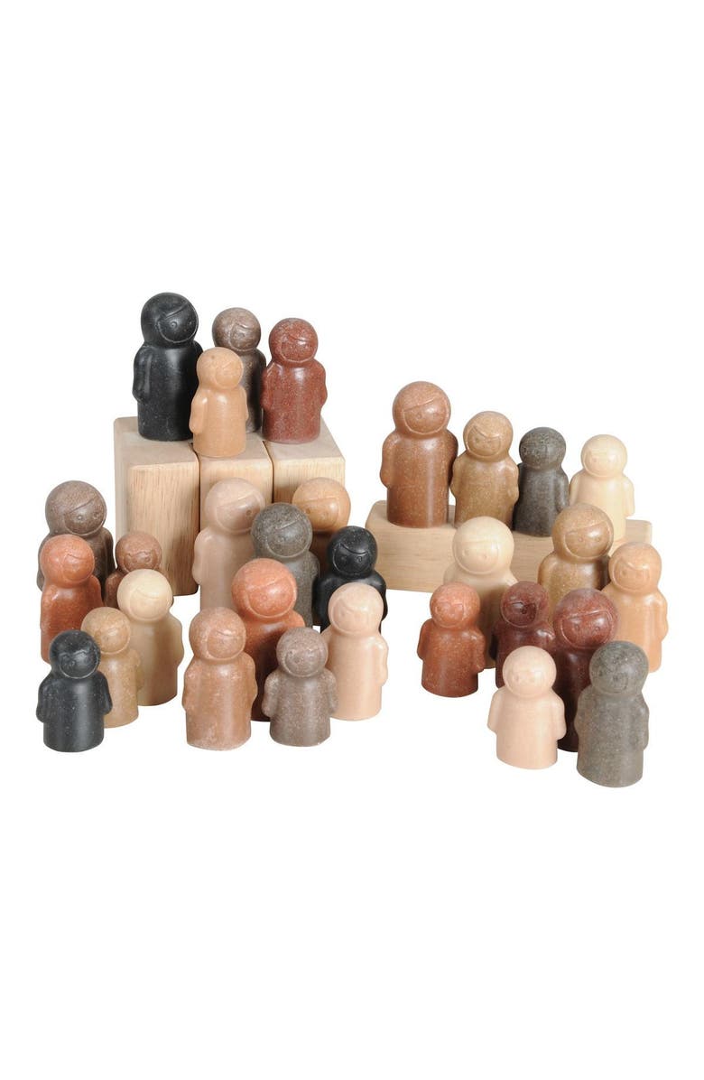 Kaplan Early Learning Company Sensory Stones Little People Like Me - Families - 30 Pieces, Alternate, color, Multicolored