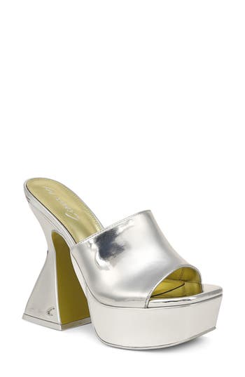 Circus Ny By Sam Edelman Avery Platform Sandal In Soft Silver