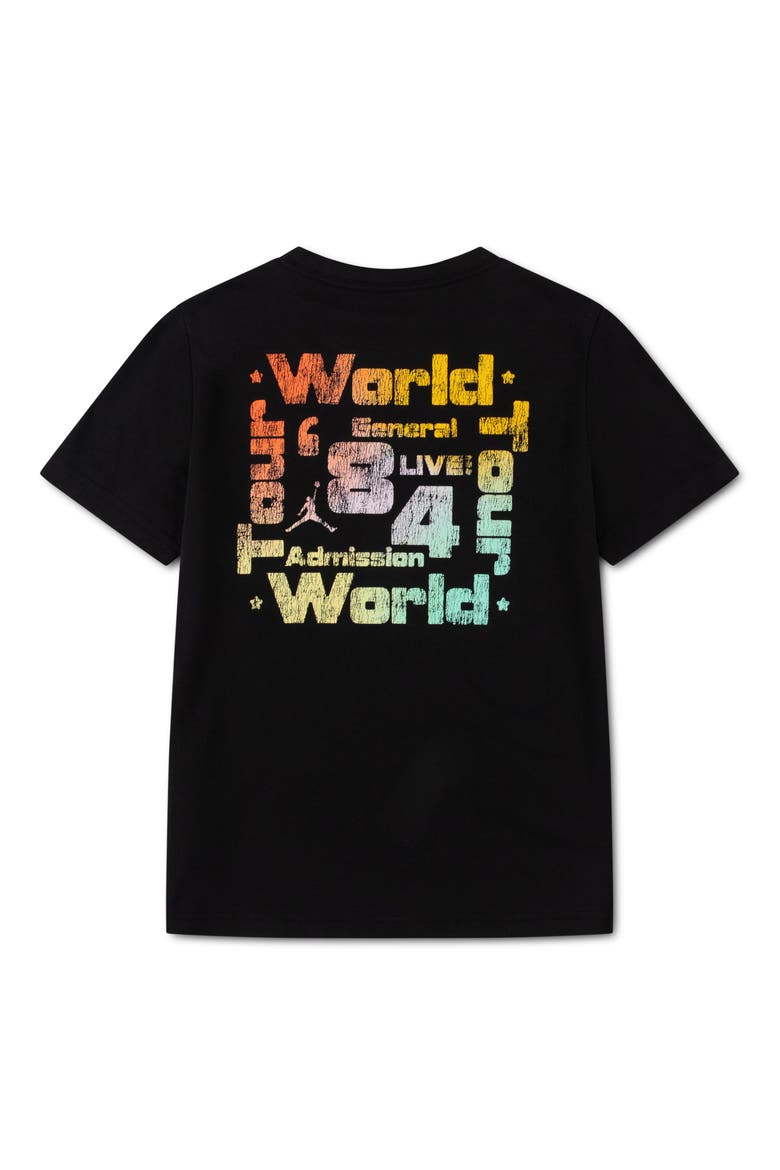 Kids' Wold Tour Cotton Blend Graphic T-Shirt, Alternate, color, BLACK