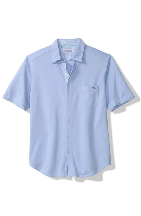 San Lucio Tri Leaf Geo Happy Hour IslandZone® Button-Up Shirt
