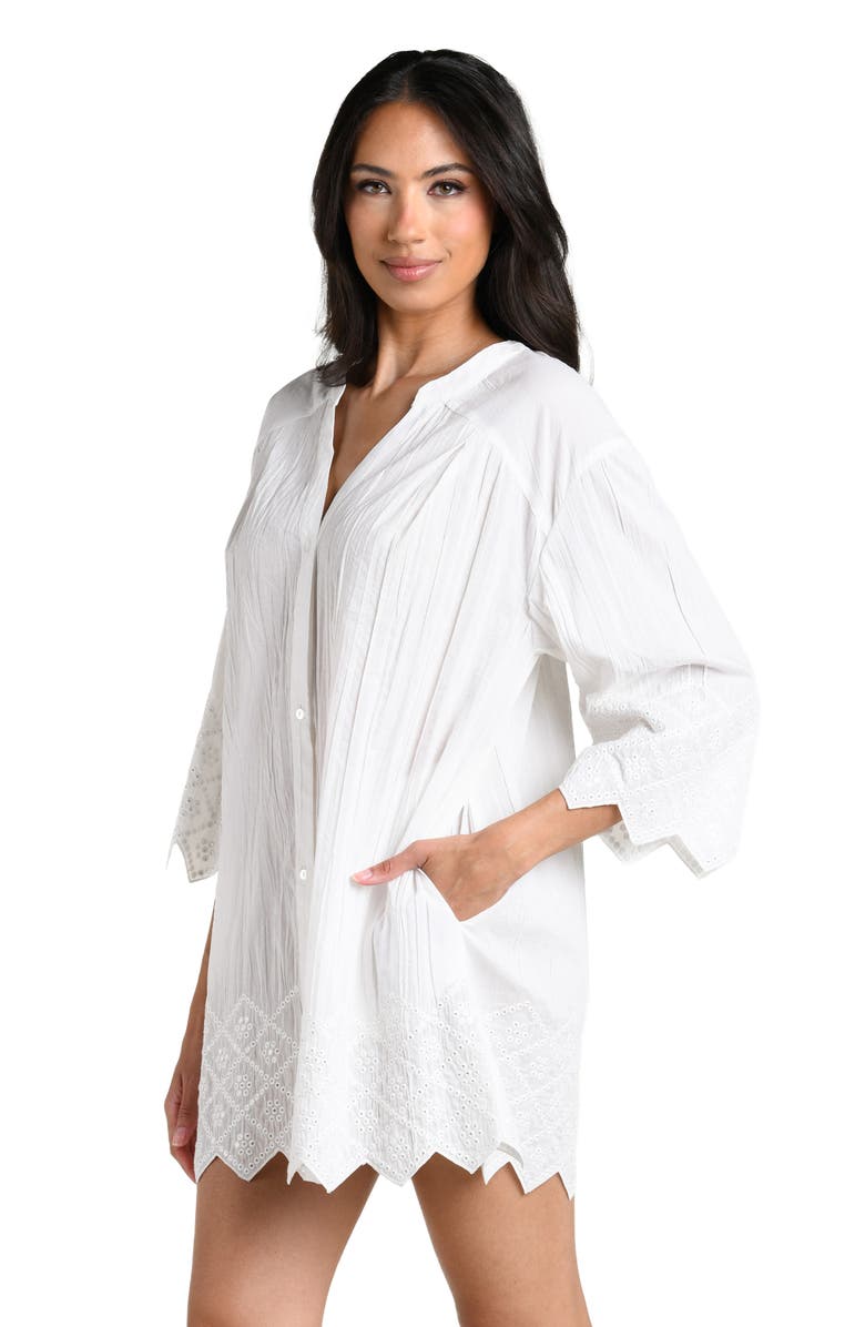 La Blanca Crinkle Collective Cover-Up Minidress, Alternate, color, 