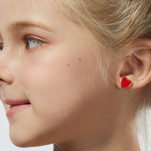 Anna Zuckerman Petit Love Studs In Burgundy