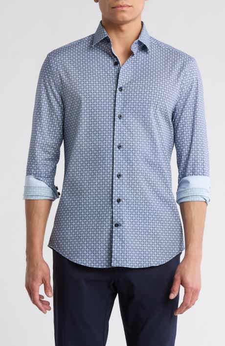 SOUL OF LONDON Stretch Cotton Button Up Shirt