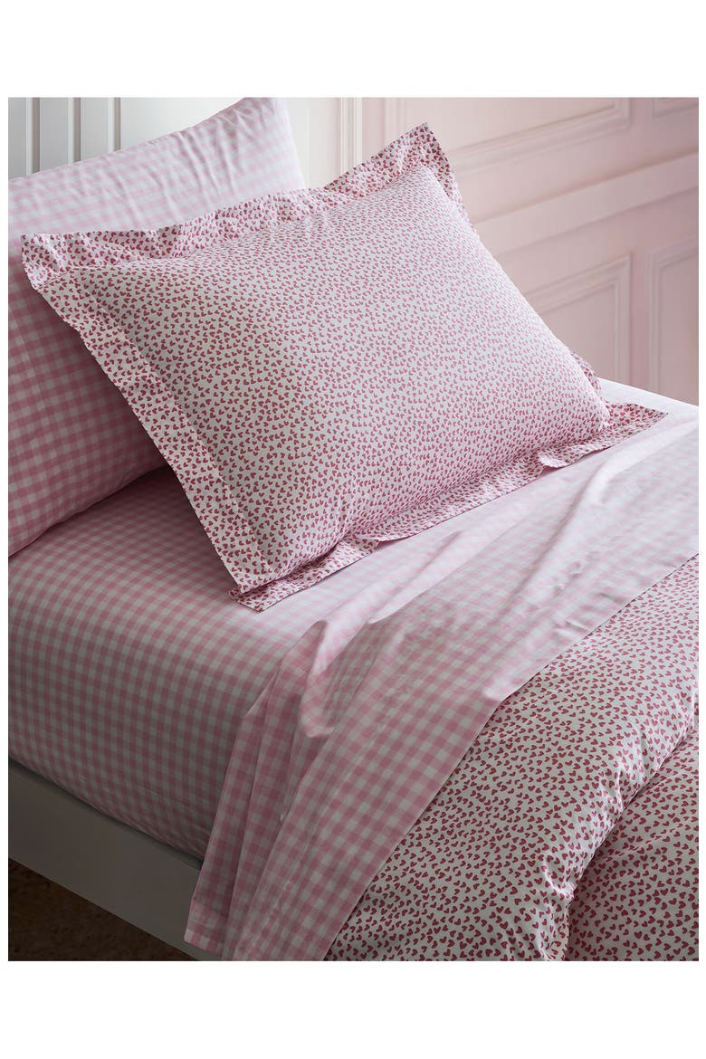 Signature Collection Gingham Sheet Set, Alternate, color, PINK