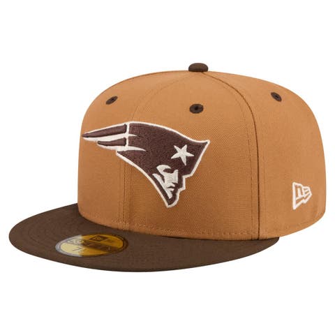 Men's New Era  Light Brown/Dark Brown New England Patriots Two-Tone Walnut 59FIFTY Fitted Hat