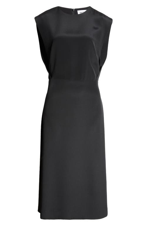 Partow Serena Silk Midi Dress In Black