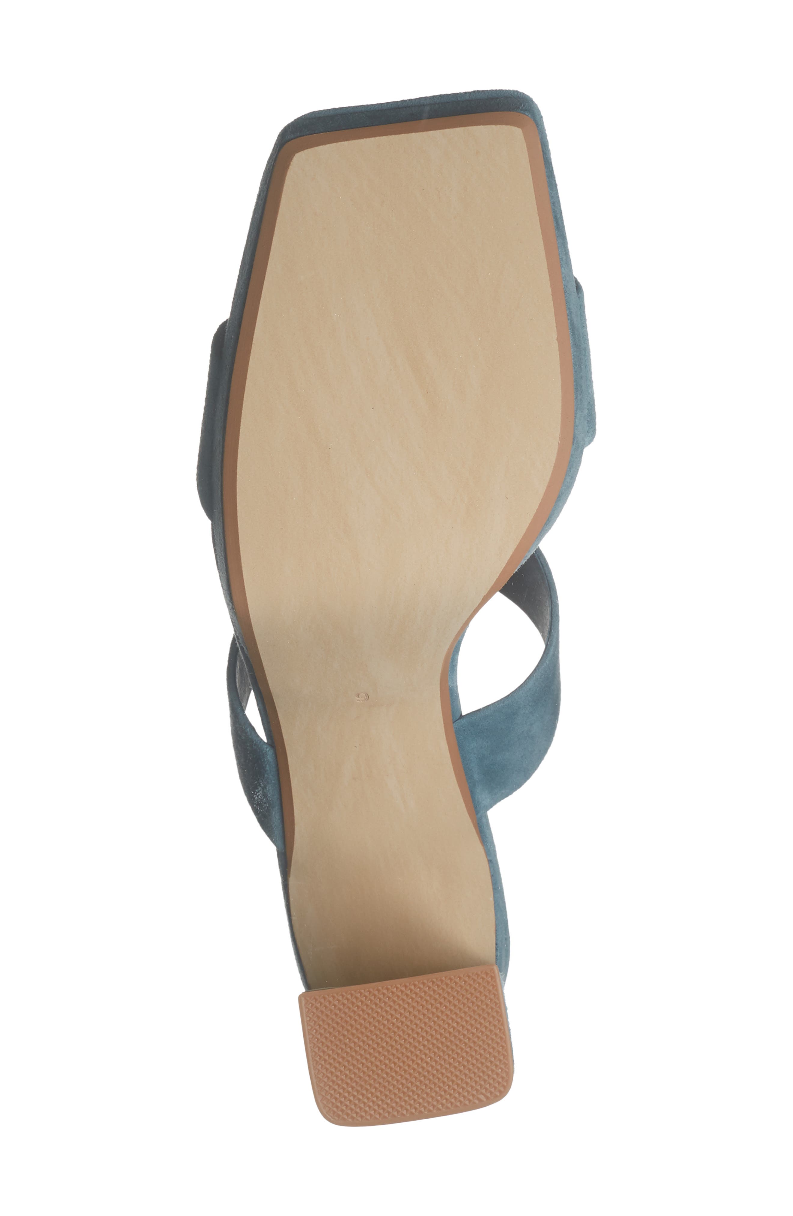 Danity Platform Slide Sandal, Alternate, color, BLUE SUEDE