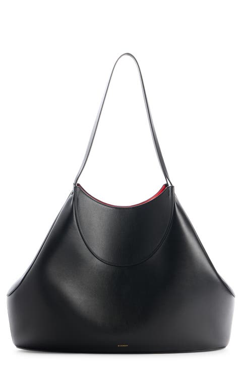 Medium Facet Leather Tote