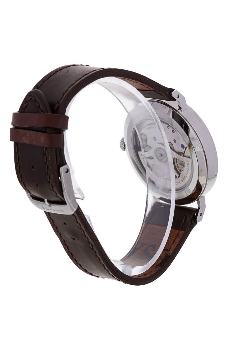 Watchfinder & Co. Nomos Glashütte Preowned 2022 Tangente Automatic Leather Strap Watch, 38mm, Alternate, color, 