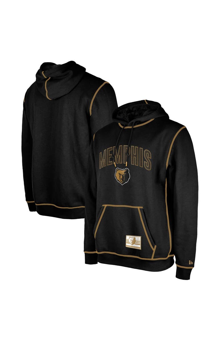 New Era Men's New Era Black Memphis Grizzlies 2023/24 City Edition Satin Stitch Elite Pack Pullover Hoodie, Main, color, 