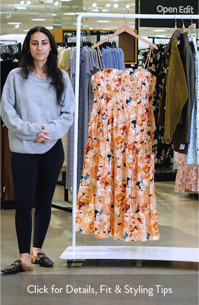 Vidri Floral Tiered Cotton Dress, sales video thumbnail