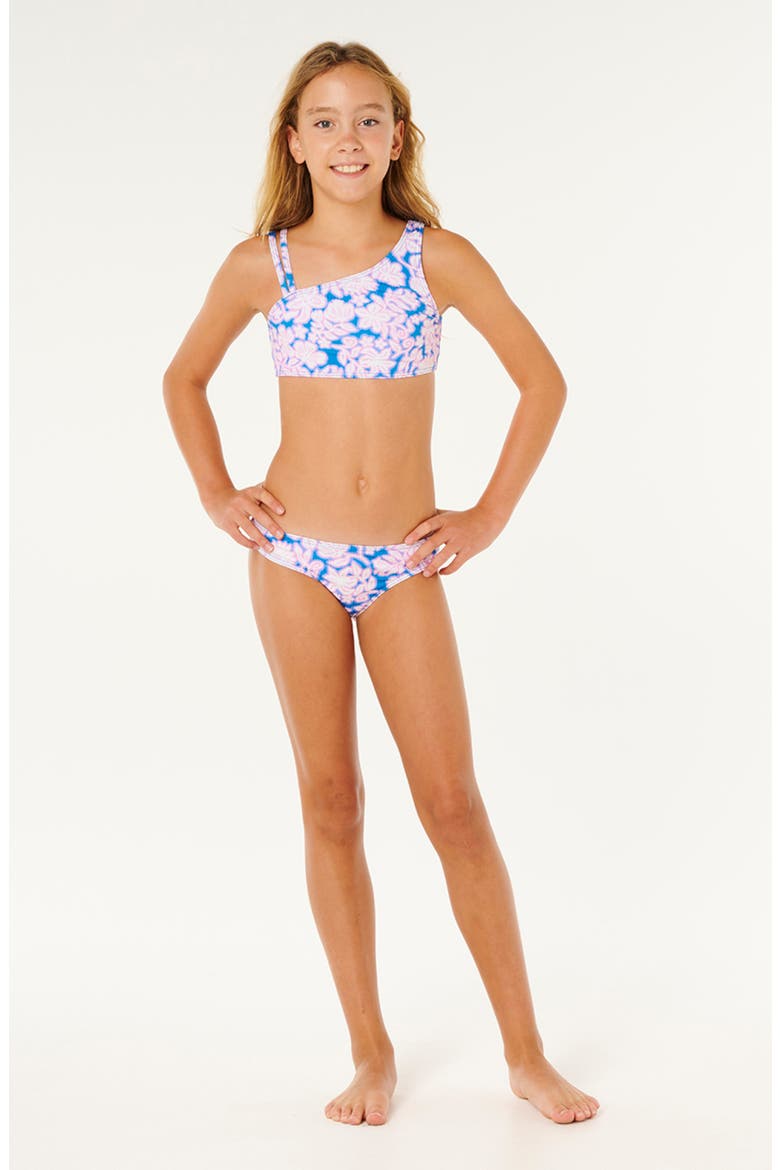 Kids' Sunshine Squad Rib Two-Piece Swimsuit, Alternate, color, ELECTRIC BLUE