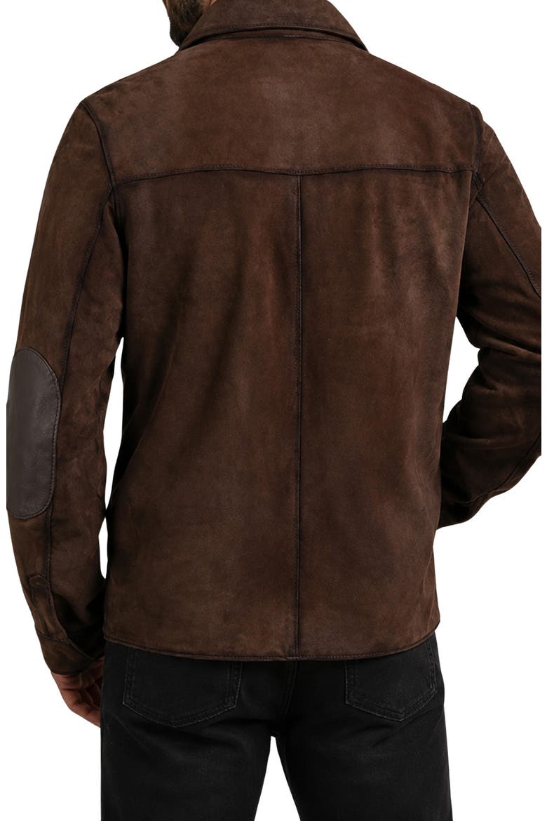 Leather Shacket, Alternate, color, DARK BROWN