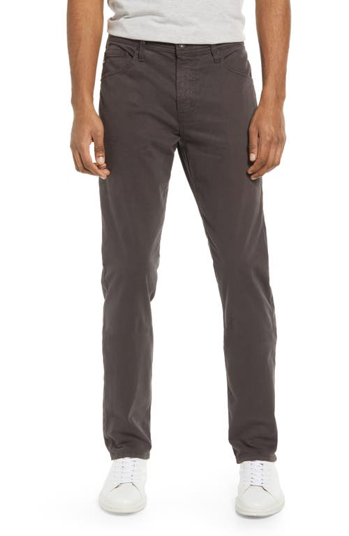 AG Everett Sueded Stretch Sateen Slim Straight Leg Pants in Shadow Hawk 