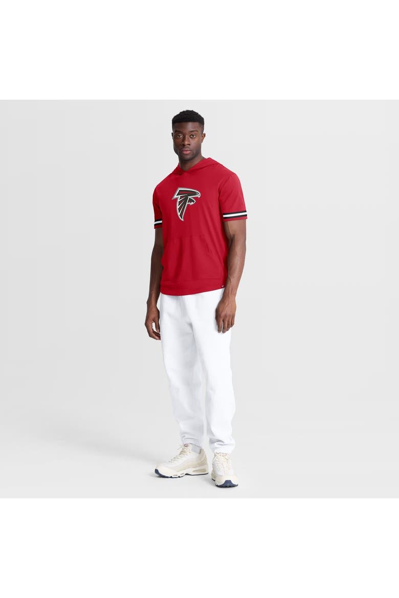 Men's Fanatics Red Atlanta Falcons Optimal Play Short Sleeve Hooded T-Shirt, Alternate, color, Red