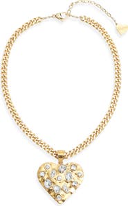 VIDAKUSH Heart Pendant Collar Necklace