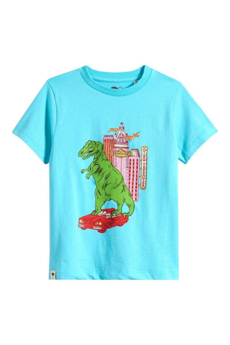 Kids' Dino Takeover Cotton Graphic T-Shirt, Main, color, BLUE