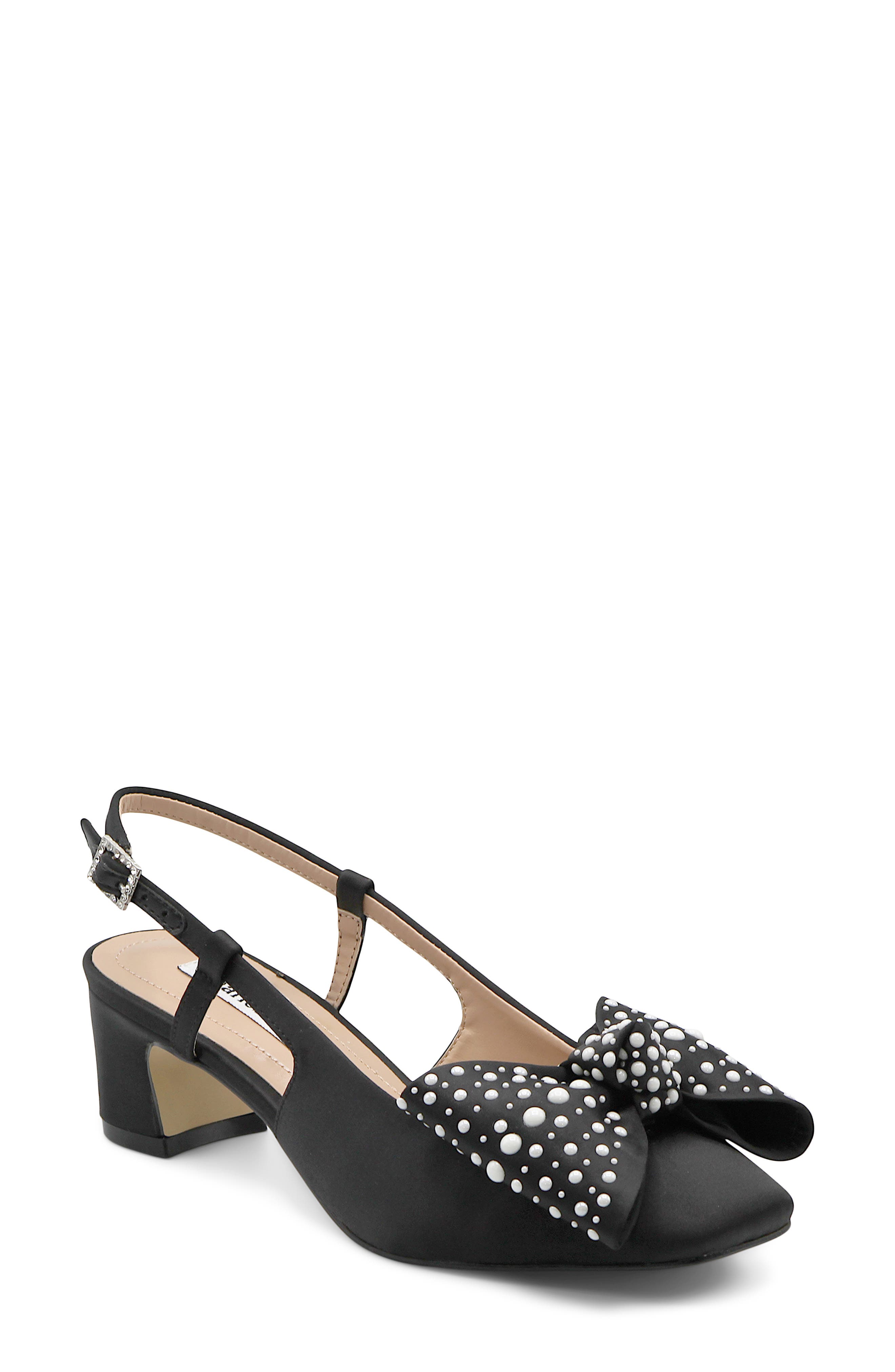 Charles David Jackie Slingback Pump, Main, color, Black Satin