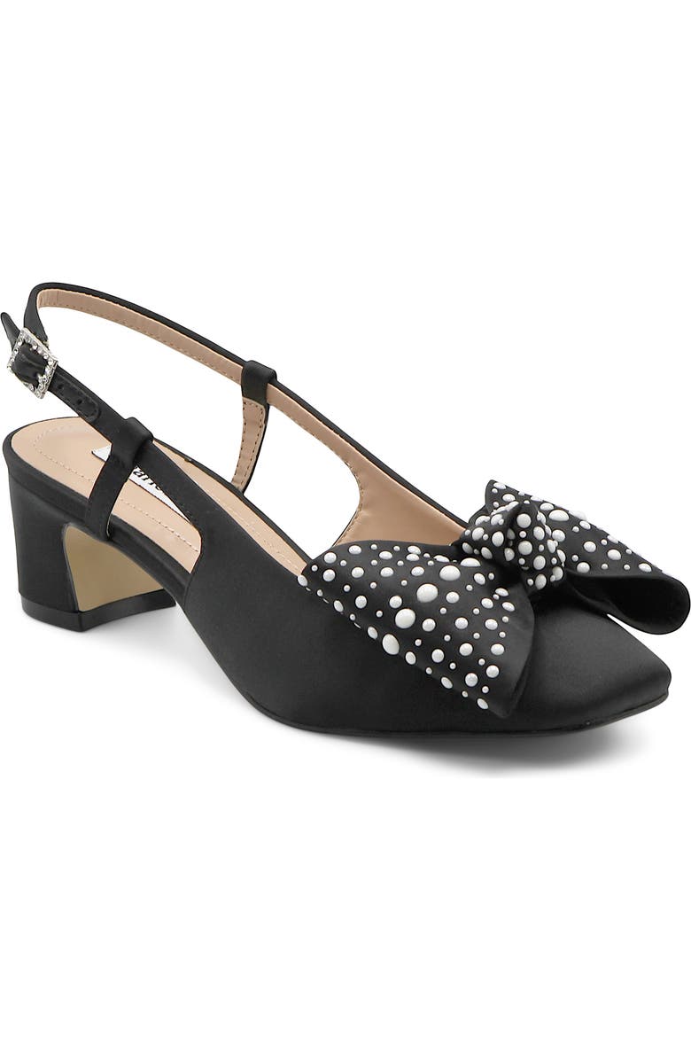 Charles David Jackie Slingback Pump, Main, color, Black Satin