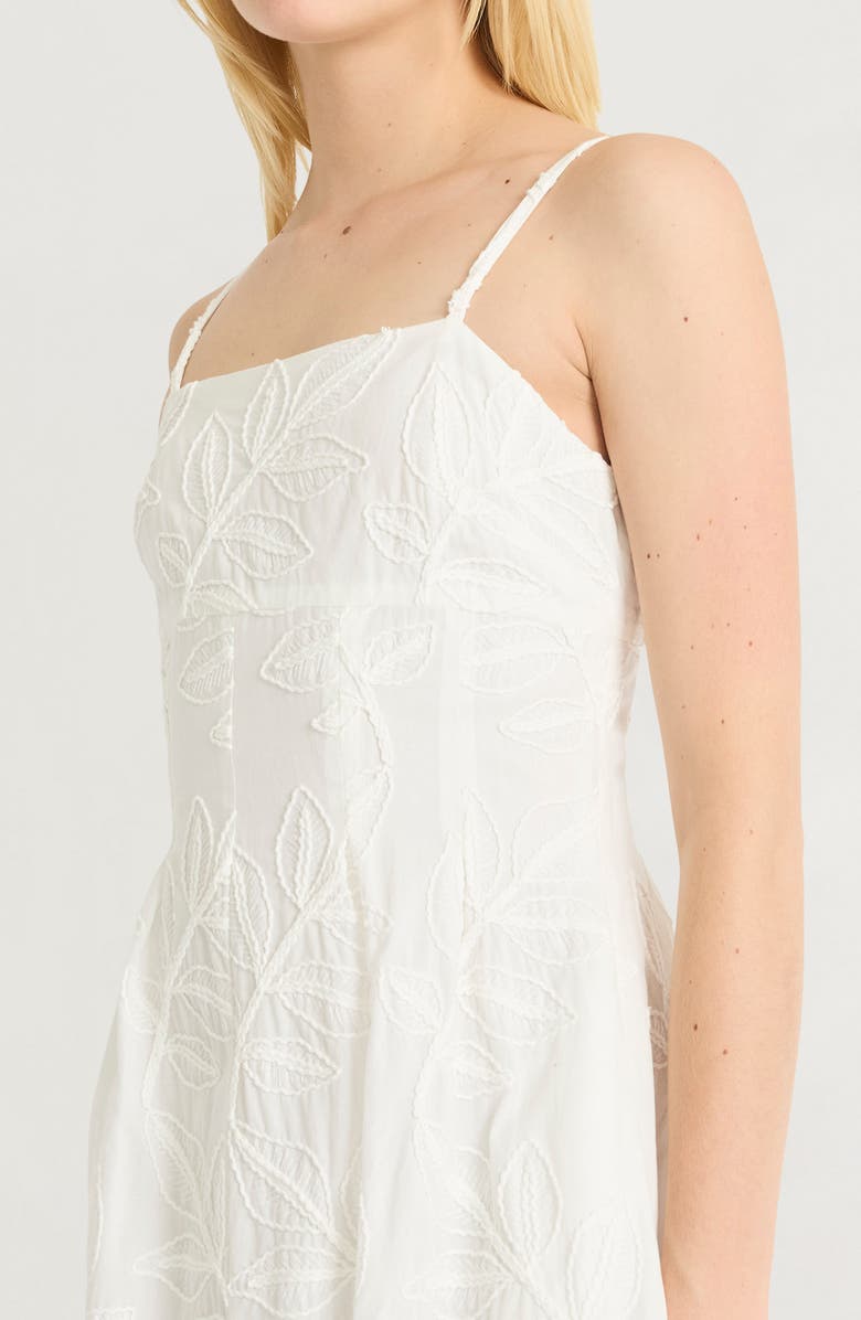 Luxely Embroidered Cotton A-Line Sundress, Alternate, color, Cloud Dancer