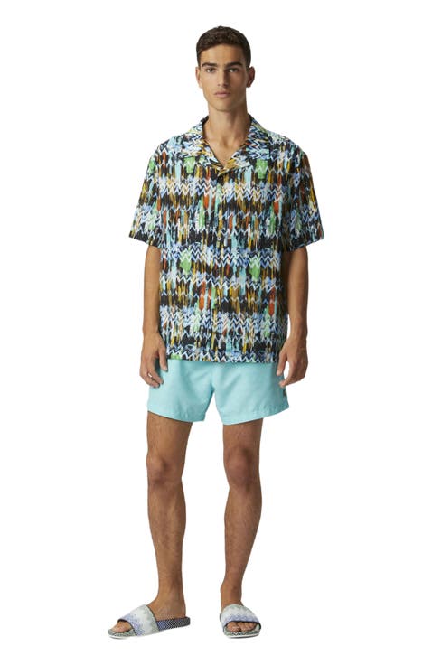 Tonal Zigzag Swim Trunks
