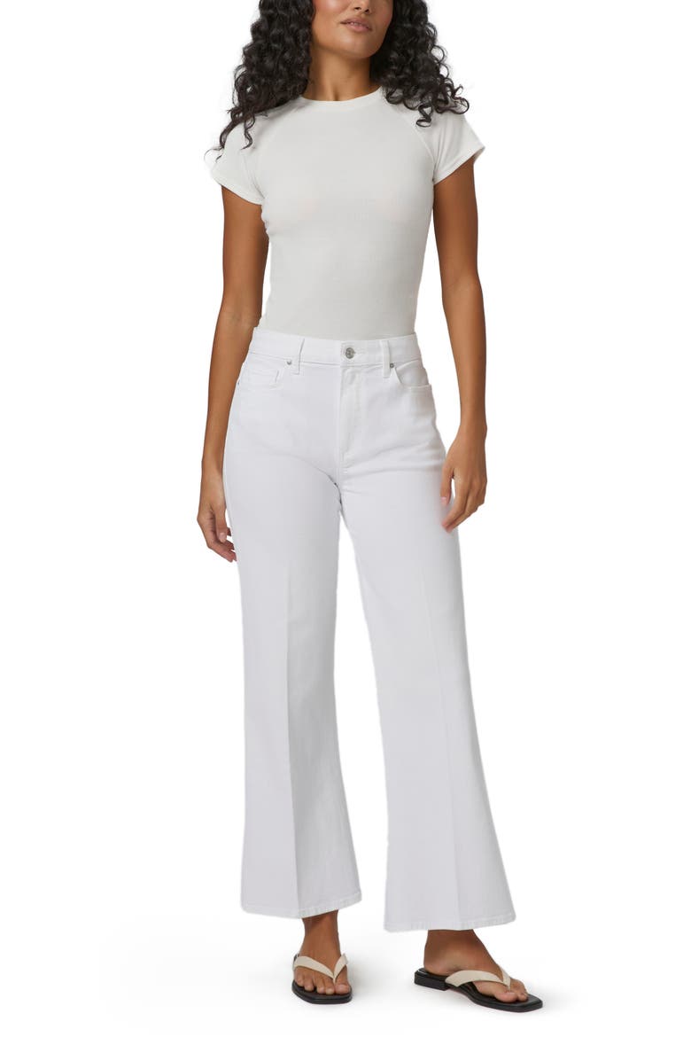 Leenah High Waist Ankle Wide Leg Jeans, Alternate, color, CRISP WHITE