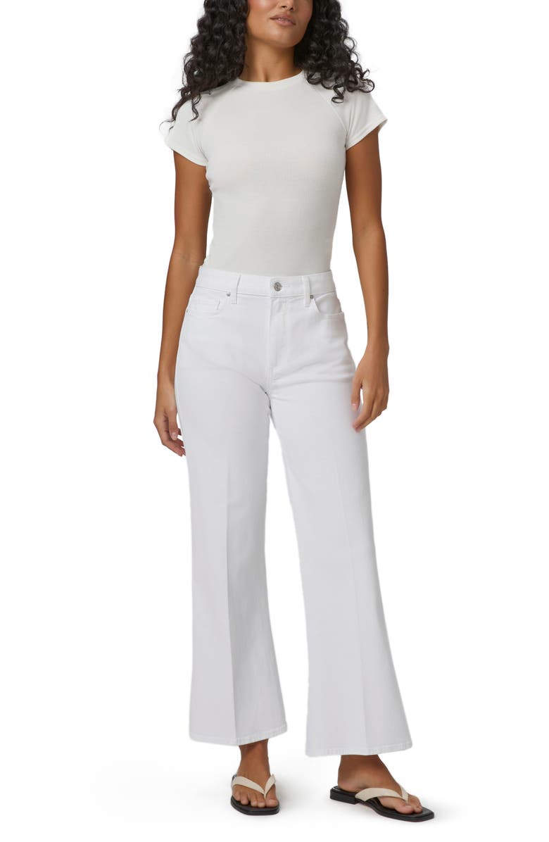 PAIGE Leenah High Waist Ankle Wide Leg Jeans, Alternate, color, Crisp White